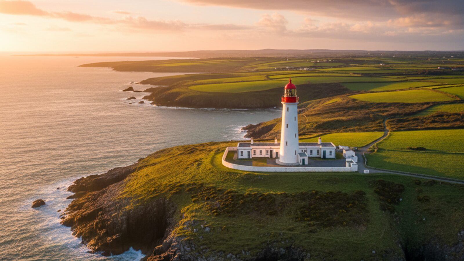 Hook Lighthouse on the Wexford coast at golden hour — digital marketing agency Wexford · Digital Bridge digital marketing agency