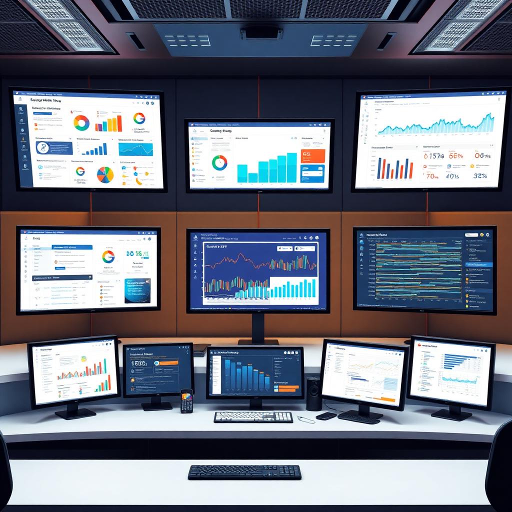 Digital marketing strategy meeting in Ireland showing analytics dashboards and campaign planning boards