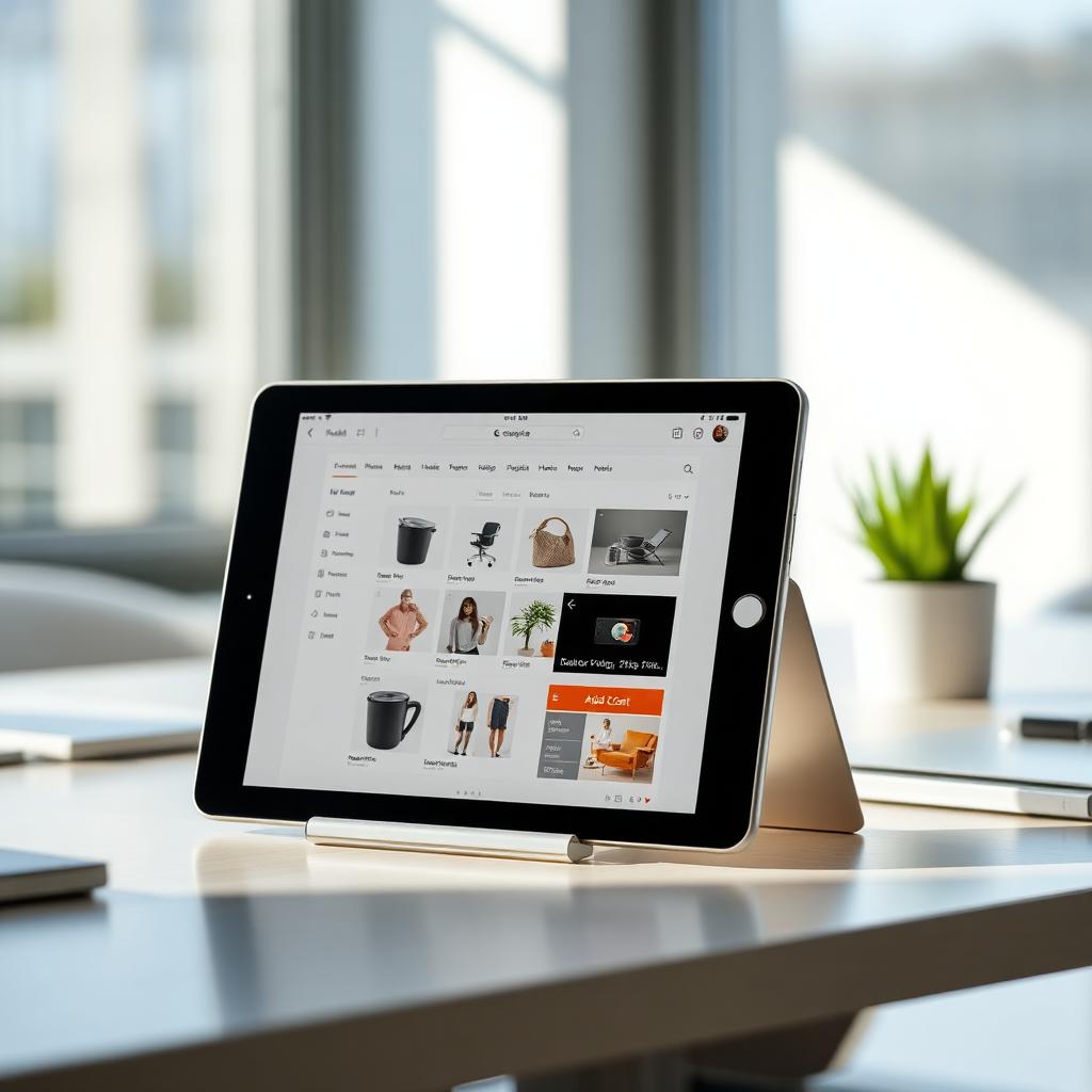 Modern Irish ecommerce website on laptop in front of Dublin shopfront — Digital Bridge 2026