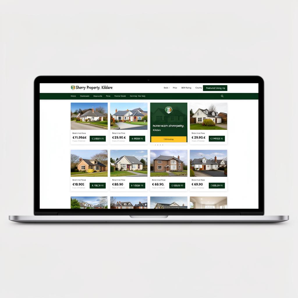 Irish estate agent handing house keys to a smiling young couple outside a Georgian terrace — example of property handover imagery used on Digital Bridge estate agency sites.
