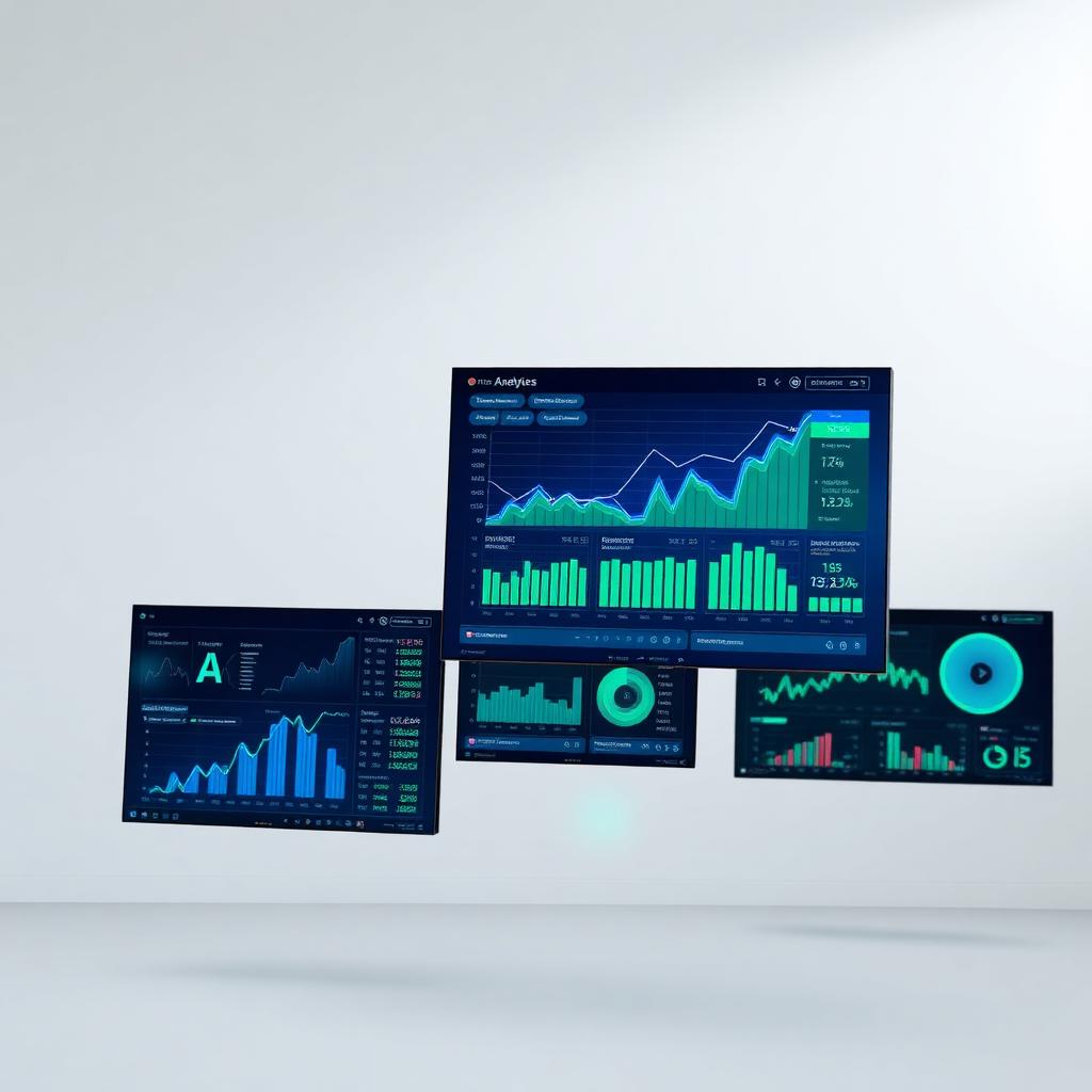 Search engine optimisation dashboard showing Irish keyword rankings and traffic growth charts