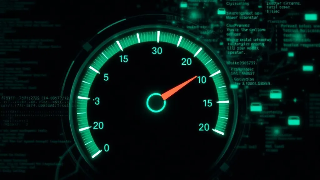 Website speed optimisation showing page load time metrics and Core Web Vitals scores
