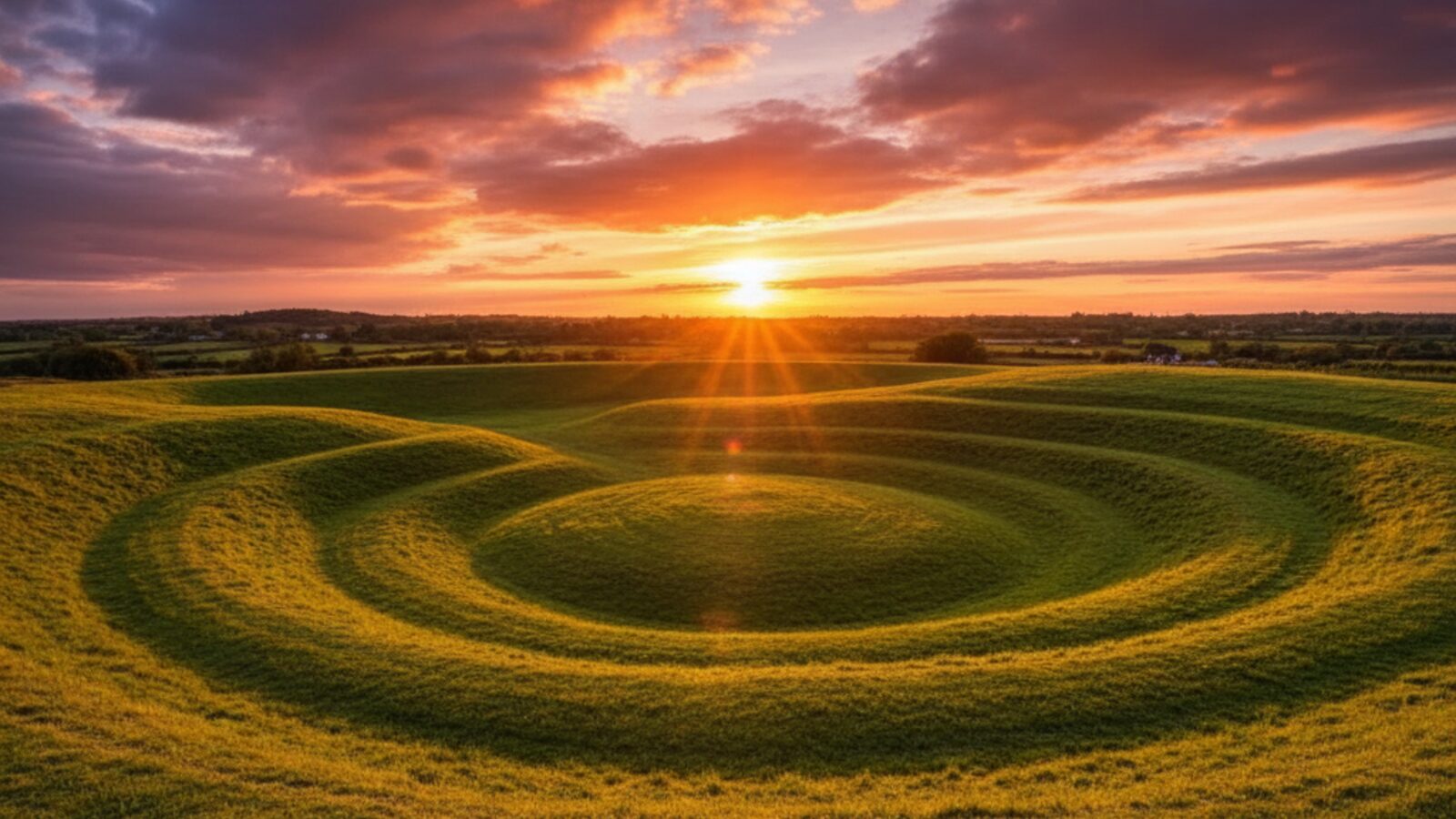 Hill of Tara ancient earthworks at sunset, County Meath — SEO agency Meath · Digital Bridge digital marketing agency